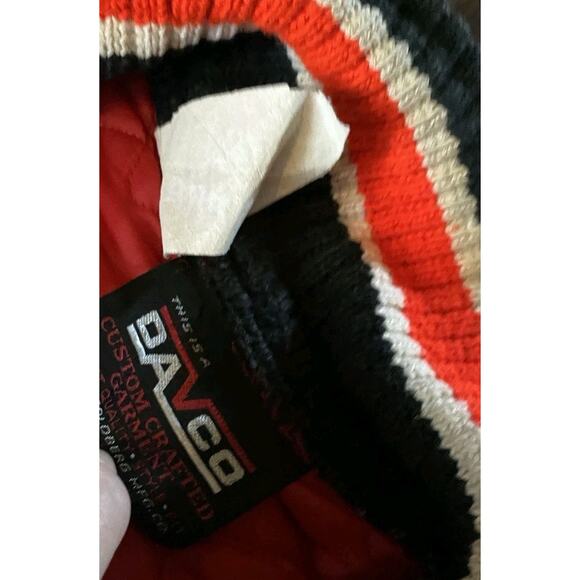 Vtg Davco Snowmobile Ski Suit Mens L Belted Insulated 80s Navy Red Coveralls - Picture 6 of 16